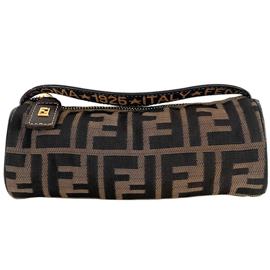 FENDI Zucca Cylinder Pouch Bag, in , Sold by HIVE PRELOVED - Handle Bags, Mini bags,