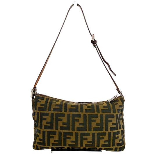 FENDI Zucca Nylon Shoulder Bag, Nylon in Brown, Sold by HIVE PRELOVED - Shoulder Bags, ,