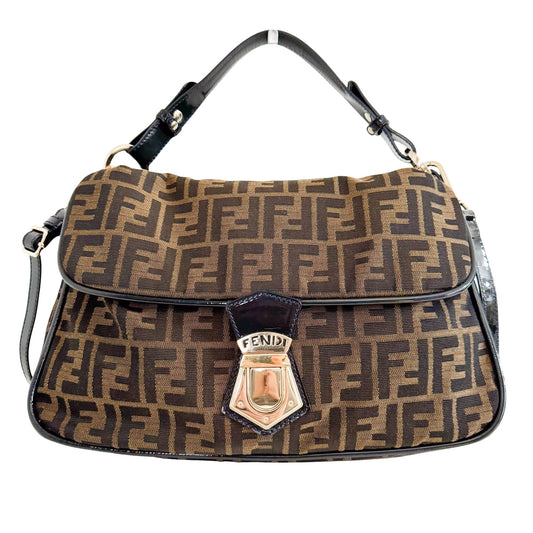 FENDI Zucca Satchel Crossbody Messenger Bag, in , Sold by HIVE PRELOVED - Crossbody bags, ,