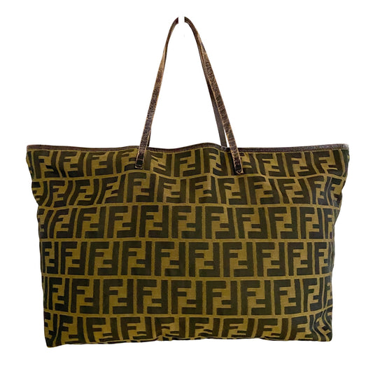 FENDI Zucca Tote, Cloth in Brown, Sold by HIVE PRELOVED - Totes, ,