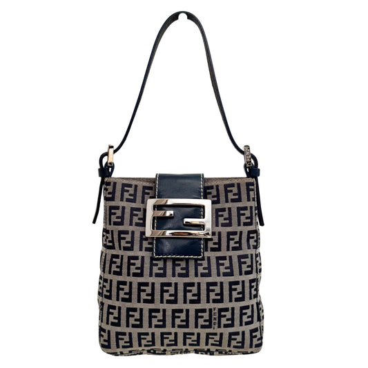 FENDI Zuccino Canvas Navy Mini Hand Bag Shoulder Bag, in , Sold by HIVE PRELOVED - Shoulder Bags, ,