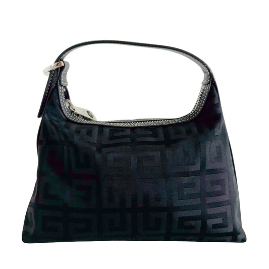 GIVENCHY Logo Printed Nylon / Leather Black Mini Pouch Bag, in , Sold by HIVE PRELOVED - Handle Bags, ,