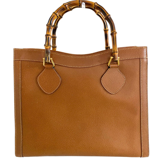 GUCCI Bamboo Handle Leather Tote, Leather (unspecified) in Brown, Sold by HIVE PRELOVED - Totes, ,