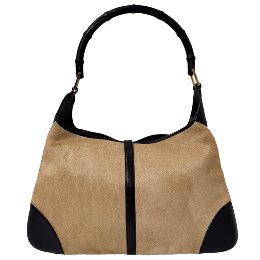 GUCCI Bamboo Jackie Brown Pony Hair Shoulder Bag, in , Sold by HIVE PRELOVED - Shoulder Bags, ,