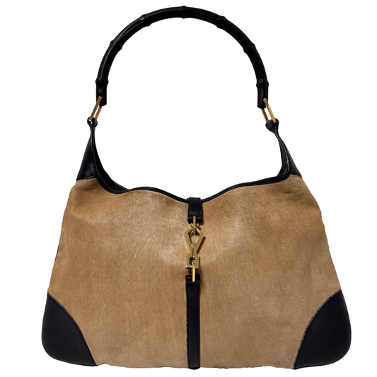 GUCCI Bamboo Jackie Brown Pony Hair Shoulder Bag, in , Sold by HIVE PRELOVED - Shoulder Bags, ,