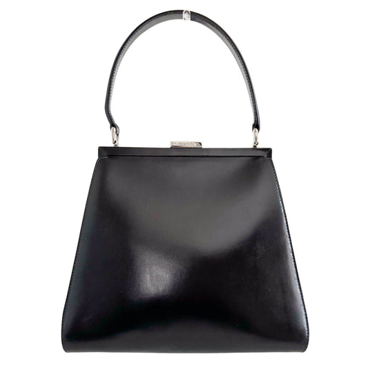 GUCCI Black Calfskin Leather Top Handle Handbag, in , Sold by HIVE PRELOVED - Handle Bags, ,