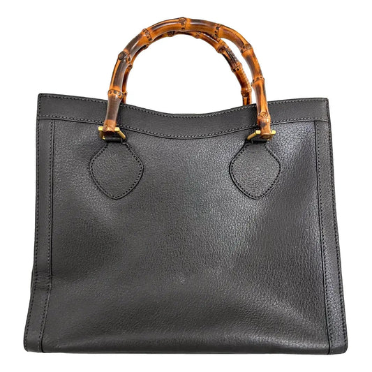 GUCCI Diana Bamboo Leather Handbag, Black in Cohwide Leather, Sold by HIVE PRELOVED - , ,