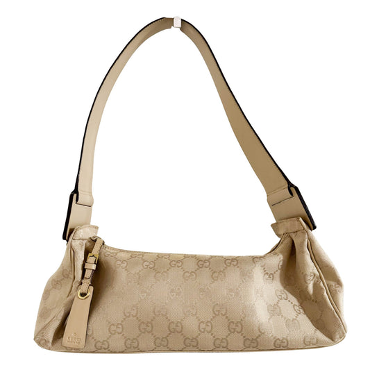 GUCCI GG Canvas Horizontal Shoulder Bag Beige, in , Sold by HIVE PRELOVED - Shoulder Bags, ,