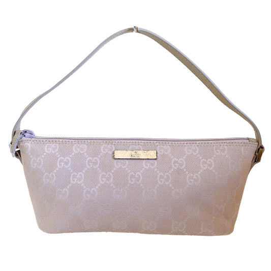 GUCCI GG Canvas Mini Pochette Pouch Bag Lilac Purple, in , Sold by HIVE PRELOVED - Handle Bags, Mini bags,