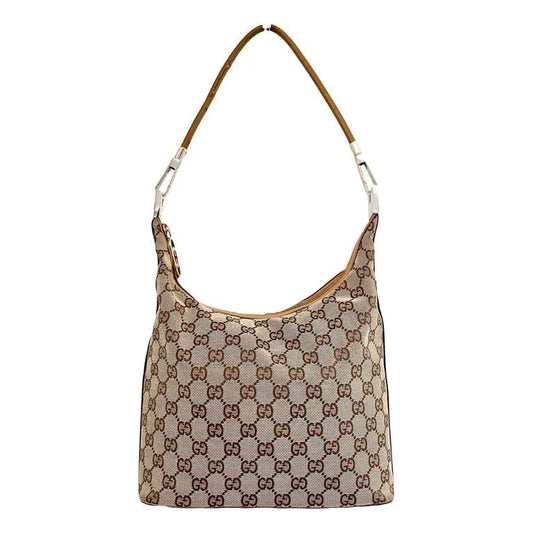 GUCCI Hobo Cloth Handbag, Neutral in Cotton Canvas, Sold by HIVE PRELOVED - , ,