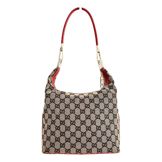 GUCCI Hobo Cloth Handbag, Cotton Canvas in Neutral, Sold by HIVE PRELOVED - , ,