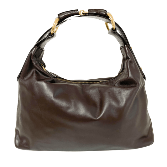 GUCCI Horsebit Dark Brown Leather Hobo Shoulder Bag, in , Sold by HIVE PRELOVED - Shoulder Bags, ,