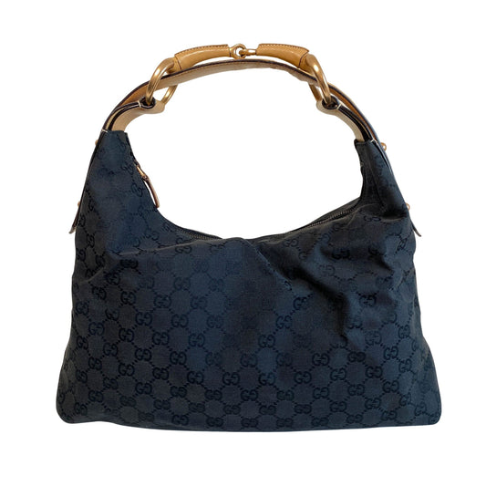 GUCCI Horsebit GG Canvas Hobo Shoulder Bag, in , Sold by HIVE PRELOVED - Shoulder Bags, ,