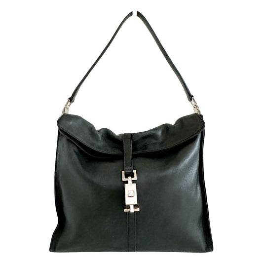 GUCCI Jackie Black Leather Tote Shoulder Bag, in , Sold by HIVE PRELOVED - Shoulder Bags, ,