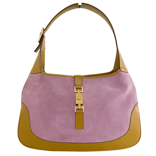 GUCCI Jackie, Suede in Pink, Sold by HIVE PRELOVED - Shoulder Bags, ,