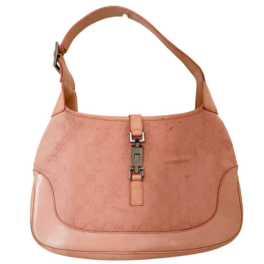 GUCCI Jackie Pink GG Canvas Shoulder Bag, in , Sold by HIVE PRELOVED - Shoulder Bags, ,