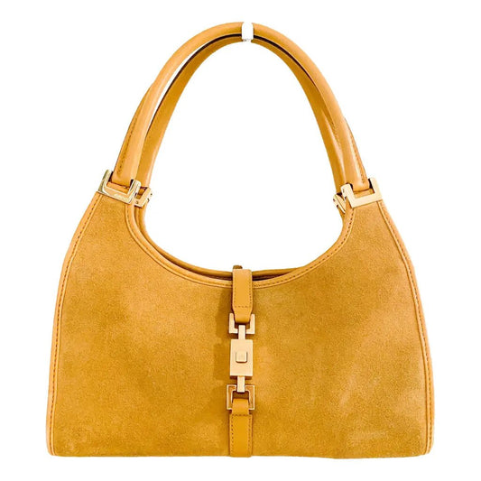 GUCCI Jackie Vintage Handbag, Neutral in Suede, Sold by HIVE PRELOVED - , ,