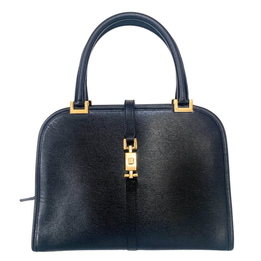 GUCCI Leather Jackie Black Handbag Gold Hardware, in , Sold by HIVE PRELOVED - Handle Bags, ,