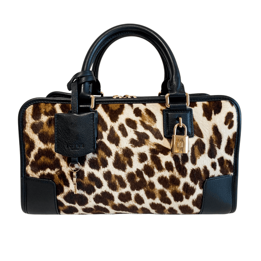 LOEWE Amazona 28 Leopard Print Handbag, in , Sold by HIVE PRELOVED - Handle Bags, ,