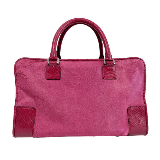 LOEWE Amazona36 Pink Pony Hair Handbag, in , Sold by HIVE PRELOVED - Handle Bags, ,