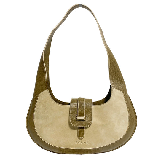 LOEWE Khaki Suede Half Moon Hobo Shouder Bag, in , Sold by HIVE PRELOVED - Shoulder Bags, ,