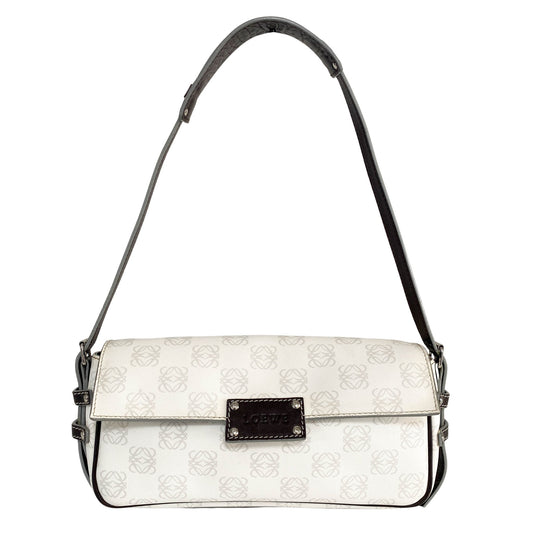 LOEWE Vintage Loewe Anagram White Shoulder Bag, in , Sold by HIVE PRELOVED - Shoulder Bags, ,