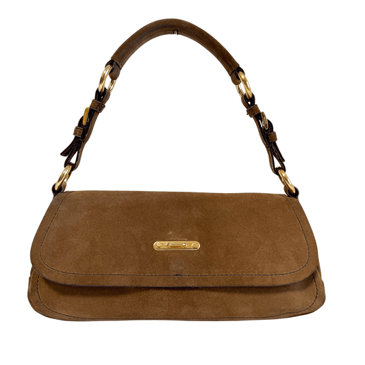 PRADA Vintage Brown Suede Shoulder Bag, in , Sold by HIVE PRELOVED - Shoulder Bags, ,