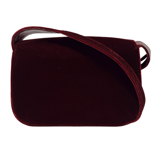 PRADA Vintage Burgundy Velvet Shoulder Bag, in , Sold by HIVE PRELOVED - Shoulder Bags, ,