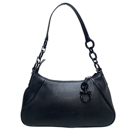 SALVATORE FERRAGAMO Black Leather Shoulder Bag, in , Sold by HIVE PRELOVED - Shoulder Bags, ,