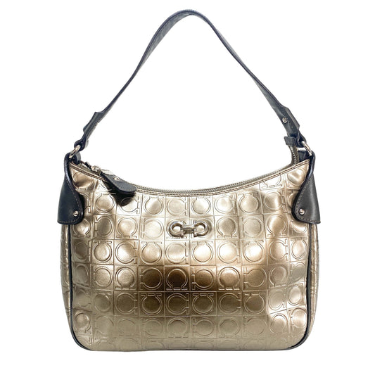 SALVATORE FERRAGAMO Gancini PVC Bronze Shoulder Bag, in , Sold by HIVE PRELOVED - Shoulder Bags, ,